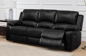 ANDALUSIA BLACK 3 SEATER RECLINER SOFAS