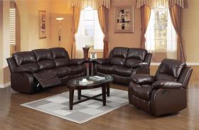 CARLINO BROWN RECLINER SUITE,FULL BONDED LEATHER