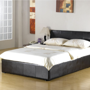 Fusion Storage PU Double Bed Black