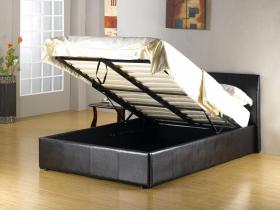 Fusion Storage PU Double Bed Black